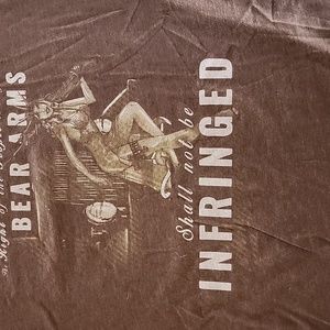 Men's XL Grunt Style Tshirt brown Right to Bear Arms